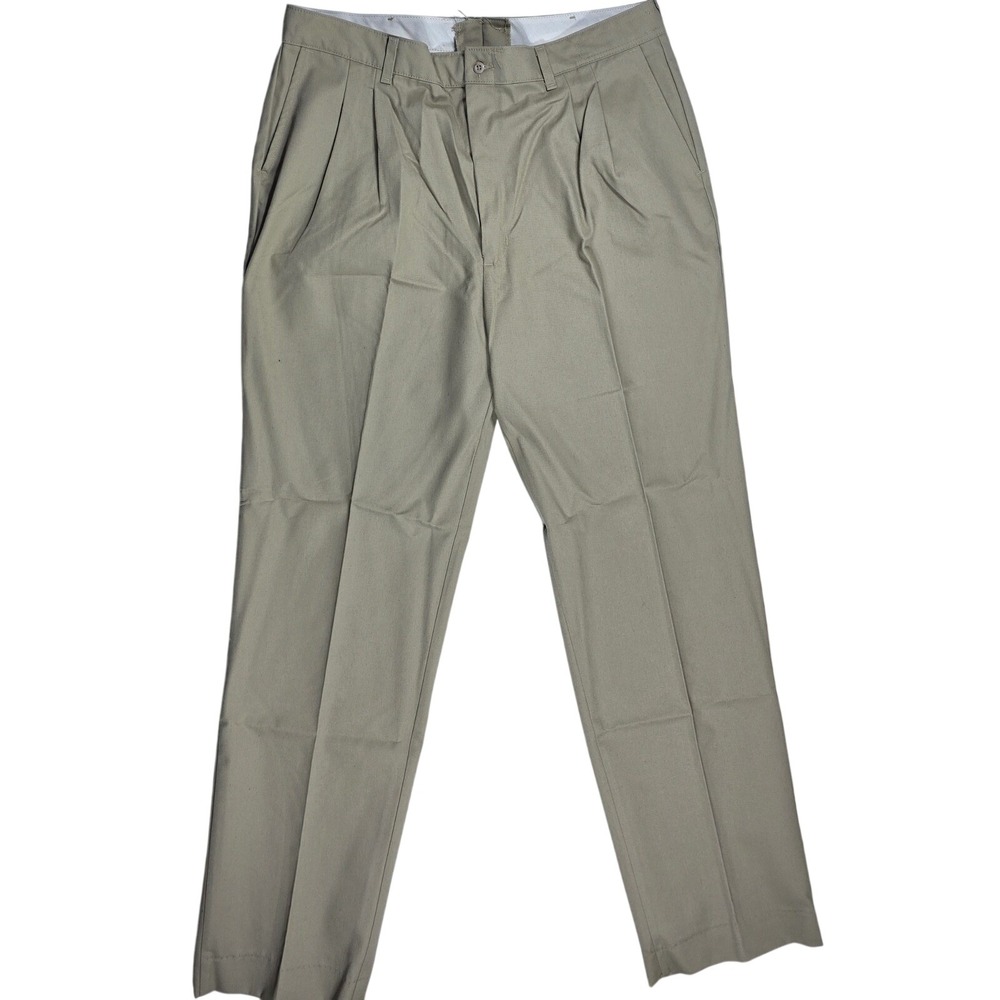 Red Kap Touchtex Pleated Work Pants Khaki Tan PT32KH4 Mens 40 x 32